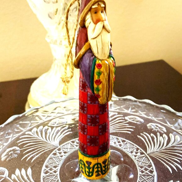 Vintage Enesco Jim Shore Heartwood Creek Santa Hanging Ornament #117707 - 2004 - Picture 7 of 12